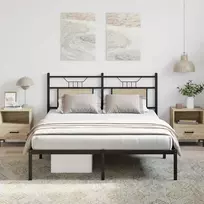Lova Lovos rėmas be čiužinio, sonoma, 150x200cm, apdirbta mediena