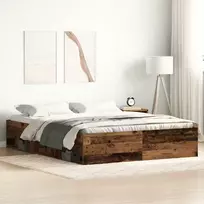Lova Lovos rėmas be čiužinio, medienos dizaino, 150x200 cm
