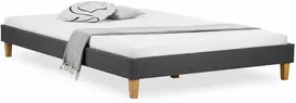 Lova Homestyle4U Lovos rėmas, aptrauktas dvigubas futonas, 164x203x29,5 cm, pilka