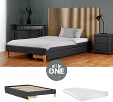 Homestyle4U Apstatyta lova, 95x32x210 cm, pilka