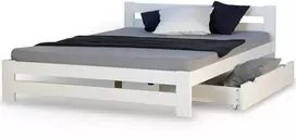 Lova Homestyle4U Dvigulės lovos rėmas, 144x204x60 cm, balta