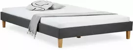Homestyle4U Apstatyta lova, 144x203x29.5 cm, pilka