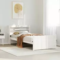 Lova Lovos rėmas su galvūgaliu be čiužinio, baltas, 90x190cm