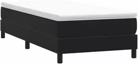 Box Spring Lova be čiužinio Juoda 100x210 cm aksomas
