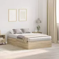 Lova su daiktų laikymo vieta Sonoma ąžuolas 120 x 200 cm