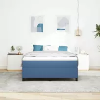 Lova Platforminės lovos rėmas Mėlyna 140 x 190 cm Kordūrinis audinys