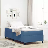 Lova Platforminės lovos rėmas Mėlyna 90 x 190 cm Kordūrinis audinys