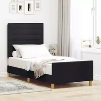 Lova Lovos rėmas su galvūgalio Juoda 90 x 200 cm audinys