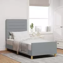 Lova Lovos rėmas su galvūgalio Šviesiai pilka 90 x 200 cm audinys