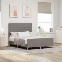 Lova Lovos rėmas su galvūgalio Taupe 140 x 190 cm audinys