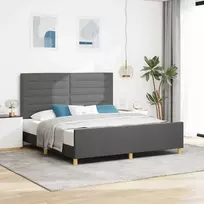 Lova Lovos rėmas su galvūgalio Tamsiai pilka 180 x 200 cm audinys