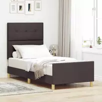 Lova Lovos rėmas su galvūgalio Tamsiai ruda 90 x 200 cm audinys