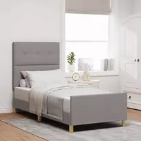 Lova Lovos rėmas su galvūgalio Taupe 90 x 200 cm audinys