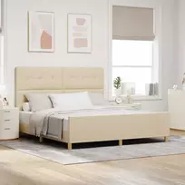 Lova Lovos rėmas su galvūgalio Kreminė 180 x 200 cm audinys