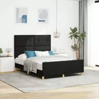 Lova Lovos rėmas su galvūgalio Juoda 140 x 190 cm audinys