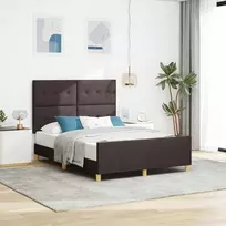 Lova Lovos rėmas su galvūgalio Tamsiai ruda 160 x 200 cm audinys