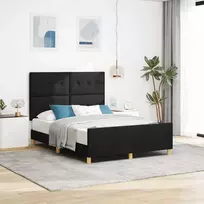 Lova Lovos rėmas su galvūgalio Juoda 160 x 200 cm audinys