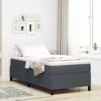 Kiemas lova Tamsiai pilka 90 x 200 cm Kordūrinis audinys