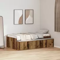 Lova Lovos rėmas Senovinis medis 70 x 190 cm Apdirbta mediena