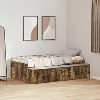 Lova Lovos rėmas Rūkyta ąžuolas 90 x 200 cm Apdirbta mediena