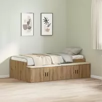 Lova Lovos rėmas Amatininkų ąžuolas 90 x 200 cm Apdirbta mediena