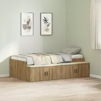 Lova Lovos rėmas Amatininkų ąžuolas 90 x 190 cm Apdirbta mediena