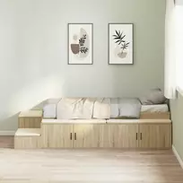 Lova su daiktų laikymo vieta su lentyna Sonoma ąžuolas 75 cm