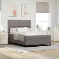 Kiemas lova su čiužiniu Taupe 140 x 190 cm audinys