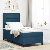 Kiemas lova su čiužiniu Mėlyna 90 x 190 cm audinys