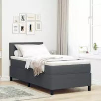 LED Čiužinio Lova Tamsiai pilka ir balta 90 x 200 cm