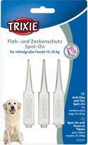 Pilieni pret blusām, ērcēm suņiem : Trixie Spot On flea and tick protection for medium, sized , 3×5ml