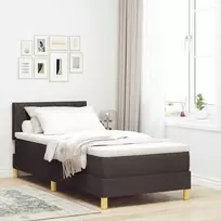 Kiemas lova su pagalve Tamsiai rudas 90 x 200 cm audinys