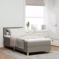 Kiemas lova su pagalve Tortora 90 x 200 cm audinys