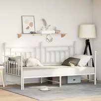 Lova Dienos lovos rėmas Balta 90 x 200 cm Plienas