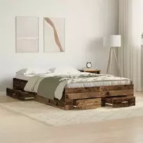 Lova Lovos rėmas Senovinis medis 120 x 200 cm Apdirbta mediena