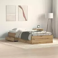Lova Lovos rėmas Amatininkų ąžuolas 90 x 200 cm Apdirbta mediena