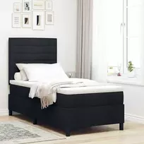 Kiemas lova su čiužiniu su galvūgalio Juoda 80 x 200 cm audinys