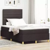 LED Čiužinio Lova Tamsiai rudas 120 x 190 cm audinys