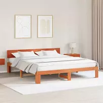 Lova Lovos rėmas Vaško ruda 180 x 200 cm Kietos pušies mediena
