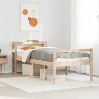 Lova senjorams su galvūgaliu, 90x200 cm, medienos masyvas