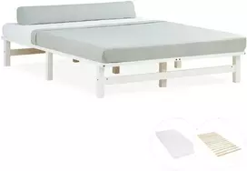 Homestyle4U Lova, 140x28x200 cm, Balta