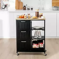 Lova Promotions Virtuvės sala, 67x37x83.5 cm, juoda