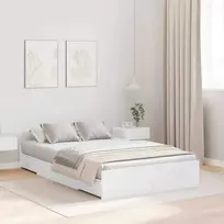 Lova su daiktų laikymo vieta su galvūgalio Balta 120 x 200 cm