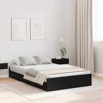 Lova su daiktų laikymo vieta Juodas ąžuolas 120 x 200 cm