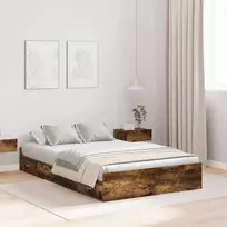 Lova su daiktų laikymo vieta Rūkyta ąžuolas 120 x 200 cm