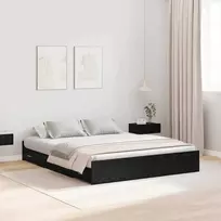 Lova su daiktų laikymo vieta Juodas ąžuolas 140 x 190 cm