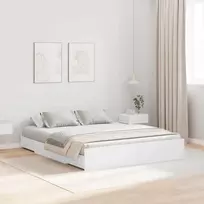 Lova su daiktų laikymo vieta su galvūgalio Balta 150 x 200 cm
