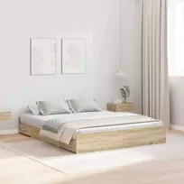 Lova su daiktų laikymo vieta Sonoma ąžuolas 150 x 200 cm