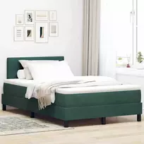 LED Čiužinio Lova su LED Tamsiai žalia 120 x 200 cm Aksomas
