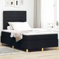 LED Čiužinio Lova su čiužiniu Juoda 120 x 190 cm audinys